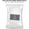 imageEcoNour Disposable Kids Rain Poncho  Clear ampamp Emergency Rain Ponchos for Kids  Portable Ponchos with Hooded JacketTransparent Pack of 10