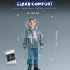 imageEcoNour Disposable Kids Rain Poncho  Clear ampamp Emergency Rain Ponchos for Kids  Portable Ponchos with Hooded JacketTransparent Pack of 50