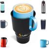 imageEcoNour 2in1CarCupHolderExpanderAdapter with Phone Holder Adjustable Base Compatible with Yeti 14243646oz Ramblers Hydro Flasks 3240oz Nalgene Other Large Bottles Mugs in 35quot40quotSmart Cup Holder