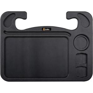 imageEcoNour 2 in 1 Car Steering Wheel Desk  Lap Desk for Convenient Working  Bamboo Trays for Eating  Interior Accessories for Truck Drivers  Lightweight Wooden Tray with Easy StorageCharcoal Black