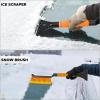imageEcoNour 17quot Snow Brush ampamp Ice Scraper for Car Windshield  Automotive Snow Brush with Ergonomic Foam Grip  HeavyDuty Winter Car Accessories  Ideal for Effortless Snow Removal in CarsOrange