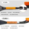 imageEcoNour 17quot Snow Brush ampamp Ice Scraper for Car Windshield  Automotive Snow Brush with Ergonomic Foam Grip  HeavyDuty Winter Car Accessories  Ideal for Effortless Snow Removal in CarsOrange