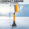 imageEcoNour 17quot Snow Brush ampamp Ice Scraper for Car Windshield  Automotive Snow Brush with Ergonomic Foam Grip  HeavyDuty Winter Car Accessories  Ideal for Effortless Snow Removal in CarsOrange