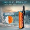 imageEcoNour 17quot Snow Brush ampamp Ice Scraper for Car Windshield  Automotive Snow Brush with Ergonomic Foam Grip  HeavyDuty Winter Car Accessories  Ideal for Effortless Snow Removal in CarsOrange