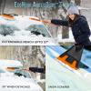 imageEcoNour 17quot Snow Brush ampamp Ice Scraper for Car Windshield  Automotive Snow Brush with Ergonomic Foam Grip  HeavyDuty Winter Car Accessories  Ideal for Effortless Snow Removal in CarsOrange