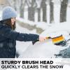 imageEcoNour 17quot Snow Brush ampamp Ice Scraper for Car Windshield  Automotive Snow Brush with Ergonomic Foam Grip  HeavyDuty Winter Car Accessories  Ideal for Effortless Snow Removal in CarsOrange