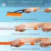 imageEcoNour 17quot Snow Brush ampamp Ice Scraper for Car Windshield  Automotive Snow Brush with Ergonomic Foam Grip  HeavyDuty Winter Car Accessories  Ideal for Effortless Snow Removal in CarsOrange