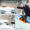 imageEcoNour 17quot Snow Brush ampamp Ice Scraper for Car Windshield  Automotive Snow Brush with Ergonomic Foam Grip  HeavyDuty Winter Car Accessories  Ideal for Effortless Snow Removal in CarsOrange
