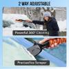 imageEcoNour 27quot 3 in 1 Snow Brush with ice Scraper for car Windshield and Window  360 Aluminum Rotatable Snow Brush for car  Winter Snow Removal Tools with Detachable Foam Grip  Winter Car Accessories