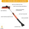 imageEcoNour 36quot Extendable Snow Brush and Ice Scraper  3in1 Telescopic Snow Removal Brush with 360 Rotating Head for Car Windshield  Ice Scraper for SUV Truck and Car  Winter Car Accessories36