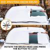 imageEcoNour 36quot Extendable Snow Brush and Ice Scraper  3in1 Telescopic Snow Removal Brush with 360 Rotating Head for Car Windshield  Ice Scraper for SUV Truck and Car  Winter Car Accessories36