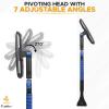 imageEcoNour 36quot Snow Brush and Ice Scraper with 270 Pivoting Squeegee  Extendable Aluminum Handle  Ice Scraper for Cars ampamp Trucks  Winter Car Accessories