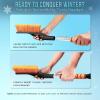 imageEcoNour 43quot Ice Scrapers for Car Windshield Extendable  3 Parts Detachable Telescopic Snow Brush for Car Trucks SUV  Long Snow Scraper with Brush  Car Winter Accessories 2 PackBlue  Orange