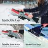 imageEcoNour 43quot Ice Scrapers for Car Windshield Extendable  3 Parts Detachable Telescopic Snow Brush for Car Trucks SUV  Long Snow Scraper with Brush  Car Winter Accessories 2 PackRed