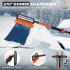 imageEcoNour 47quot Extendable Snow Brush and Ice Scraper with 270 Pivoting Squeegee  Aluminum Handle  Telescopic Snow Brush for Car and SUV Windshield Roof ampamp Windows  Winter Car Accessories