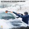 imageEcoNour 47quot Extendable Snow Brush and Ice Scraper with 270 Pivoting Squeegee  Aluminum Handle  Telescopic Snow Brush for Car and SUV Windshield Roof ampamp Windows  Winter Car Accessories