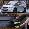 imageEcoNour Car Windshield Cover for Ice and Snow Windshield Snow Cover with Side Mirrors Cover for Snow Ice UV Fits Most Cars Trucks Vans SUVs BlackFront Medium