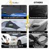 imageEcoNour Car Windshield Cover for Ice and Snow Windshield Snow Cover with Side Mirrors Cover for Snow Ice UV Fits Most Cars Trucks Vans SUVs BlackFront Medium