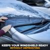 imageEcoNour Car Windshield Cover for Ice and Snow Windshield Snow Cover with Side Mirrors Cover for Snow Ice UV Fits Most Cars Trucks Vans SUVs BlackXLarge