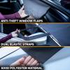 imageEcoNour Car Windshield Cover for Ice and Snow Windshield Snow Cover with Side Mirrors Cover for Snow Ice UV Fits Most Cars Trucks Vans SUVs BlackXLarge