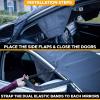 imageEcoNour Car Windshield Cover for Ice and Snow Windshield Snow Cover with Side Mirrors Cover for Snow Ice UV Fits Most Cars Trucks Vans SUVs BlackXLarge