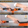 imageEcoNour Extendable Snow Brush ampamp Ice Scraper for Car Windshield  26quot Car Snow Brush with Ice Scraper  Extendable Snow Remover for Cars ampamp SUVs  Snow Scraper for Car Windshield and Windows