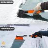 imageEcoNour Extendable Snow Brush ampamp Ice Scraper for Car Windshield  26quot Car Snow Brush with Ice Scraper  Extendable Snow Remover for Cars ampamp SUVs  Snow Scraper for Car Windshield and Windows