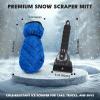 imageEcoNour Ice Scraper Mitt for Car Windshield 2 Pack  Waterproof Warm Glove with Thick Fleece Lining  Windshield Scraper for Ice and Snow with Foam Grip ScratchFree  Detachable CleanBlue