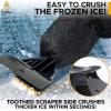 imageEcoNour Ice Scraper Mitt for Car Windshield 2 Pack  Waterproof Warm Glove with Thick Fleece Lining  Windshield Scraper for Ice and Snow with Foam Grip ScratchFree  Detachable CleanBlack