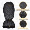 imageEcoNour Ice Scraper Mitt for Car Windshield 2 Pack  Waterproof Warm Glove with Thick Fleece Lining  Windshield Scraper for Ice and Snow with Foam Grip ScratchFree  Detachable CleanBlack