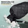 imageEcoNour Ice Scraper Mitt for Car Windshield 2 Pack  Waterproof Warm Glove with Thick Fleece Lining  Windshield Scraper for Ice and Snow with Foam Grip ScratchFree  Detachable CleanBlack