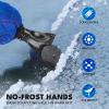 imageEcoNour Ice Scraper Mitt for Car Windshield 2 Pack  Waterproof Warm Glove with Thick Fleece Lining  Windshield Scraper for Ice and Snow with Foam Grip ScratchFree  Detachable CleanBlue