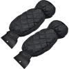imageEcoNour Ice Scraper Mitt for Car Windshield 2 Pack  Waterproof Warm Glove with Thick Fleece Lining  Windshield Scraper for Ice and Snow with Foam Grip ScratchFree  Detachable CleanBlack