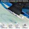 imageEcoNour Ice Scraper Mitt for Car Windshield 2 Pack  Waterproof Warm Glove with Thick Fleece Lining  Windshield Scraper for Ice and Snow with Foam Grip ScratchFree  Detachable CleanBlack