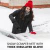 imageEcoNour Ice Scraper Mitt for Car Windshield 2 Pack  Waterproof Warm Glove with Thick Fleece Lining  Windshield Scraper for Ice and Snow with Foam Grip ScratchFree  Detachable CleanBlack