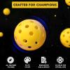 imageEcoNour Pickleball Paddles Set of 24  USAPA Approved Fiberglass Surface Pickleball Set with 4 Pickleballs  2 Cooling Towels and Pickleball Racket Storage BagYellow Balls Set of 4