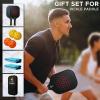 imageEcoNour Pickleball Paddles Set of 24  USAPA Approved Fiberglass Surface Pickleball Set with 4 Pickleballs  2 Cooling Towels and Pickleball Racket Storage BagBlack 4 Pack