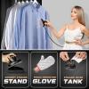 imageEcoNour Portable Travel Steamer for Clothes Black  EcoNour Portable Rechargeable Handheld Fan