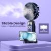 imageEcoNour Portable Travel Steamer for Clothes Black  EcoNour Portable Rechargeable Handheld Fan
