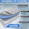 imageEcoNour Truck and SUV Windshield Cover for Ice and Snow  Heavy Duty Winter Windshield Snow Cover for Car Frost and Ice Shield for Large Vehicles  Winter Car Accessories  XLarge 74quot x 49quotWhite