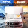 imageEcoNour Truck and SUV Windshield Cover for Ice and Snow  Heavy Duty Winter Windshield Snow Cover for Car Frost and Ice Shield for Large Vehicles  Winter Car Accessories  XLarge 74quot x 49quotWhite