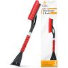 imageEcoNour 43quot Ice Scrapers for Car Windshield Extendable  3 Parts Detachable Telescopic Snow Brush for Car Trucks SUV  Long Snow Scraper with Brush  Car Winter Accessories 2 PackRed