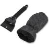 imageEcoNour Ice Scraper Mitt for Car Windshield 2 Pack  Waterproof Warm Glove with Thick Fleece Lining  Windshield Scraper for Ice and Snow with Foam Grip ScratchFree  Detachable CleanBlack