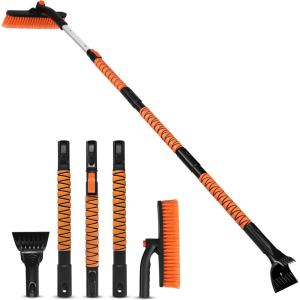 imageEcoNour 36quot Extendable Snow Brush and Ice Scraper  3in1 Telescopic Snow Removal Brush with 360 Rotating Head for Car Windshield  Ice Scraper for SUV Truck and Car  Winter Car Accessories63