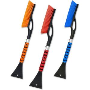 imageEcoNour 43quot Ice Scrapers for Car Windshield Extendable  3 Parts Detachable Telescopic Snow Brush for Car Trucks SUV  Long Snow Scraper with Brush  Car Winter Accessories 2 PackOrange  Red  Blue