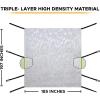 imageEcoNour Car Windshield Snow and Frost Cover  WaterResistant Windproof Dustproof  All Weather Car Front Cover  Ideal Sunroof Cover Protects Your Windshield and Roof SUV YL