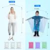 imageEcoNour Clear Rain Ponchos Family Pack  Emergency Clear Ponchos with Hood for Kids ampamp Adults  Perfect for Disney WorldMulticolor 3 Kids 3 Adults