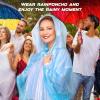 imageEcoNour Disposable Family Pack Rain Poncho  Adult  Transparent ampamp Emergency Rain Ponchos  Lightweight Hooded RaincoatMulticolor Pack of 6