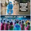 imageEcoNour Disposable Family Pack Rain Poncho  Adult  Transparent ampamp Emergency Rain Ponchos  Lightweight Hooded RaincoatMulticolor Pack of 6
