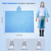 imageEcoNour Disposable Family Pack Rain Poncho  Adult  Transparent ampamp Emergency Rain Ponchos  Lightweight Hooded RaincoatMulticolor Pack of 6